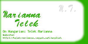 marianna telek business card
